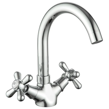 Змішувач для умивальника на шпильці Mixxus Premium Dominox 274 Хром Кераміка (MI1584) MI1584 фото