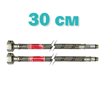 Комплект шлангів для змішувача з нержавійки M10 30 см Koer (KR0272) KR0272 фото