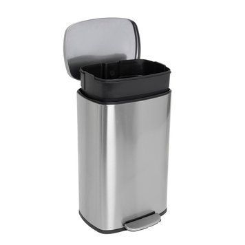 Відро для сміття з плавним закриттям прямокутне Mixxus Bevel-TC0105 SS Color 5л колір наржавійка (MI7086) MI7086 фото