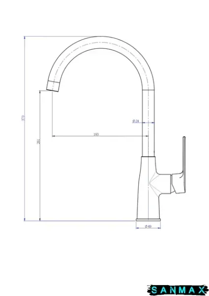 Змішувач для кухні Perla Jack Хром (PBZ6302) PBZ6302 фото