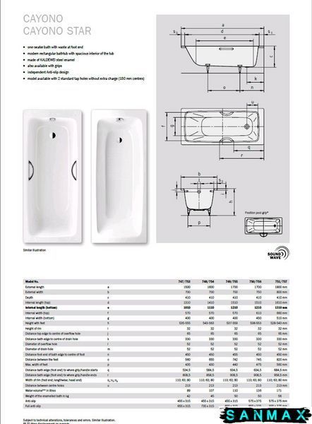 Ванна металева Kaldewei Cayono 180x80 mod 751 275100010001 фото