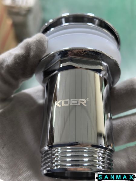Донний клапан для умивальника без переливу Koer PW-08-01 Хром (KR5786) KR5786 фото