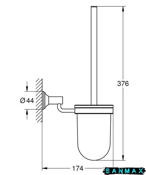Туалетний йоржик у комплекті Grohe Essentials Authentic (40658001) 40658001 фото