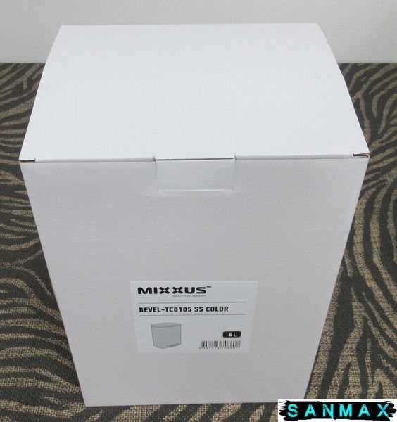 Відро для сміття з плавним закриттям прямокутне Mixxus Bevel-TC0105 SS Color 5л колір наржавійка (MI7086) MI7086 фото