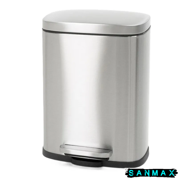 Відро для сміття з плавним закриттям прямокутне Mixxus Bevel-TC0105 SS Color 5л колір наржавійка (MI7086) MI7086 фото