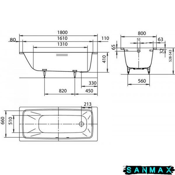 Ванна металева Kaldewei Cayono 180x80 mod 751 275100010001 фото