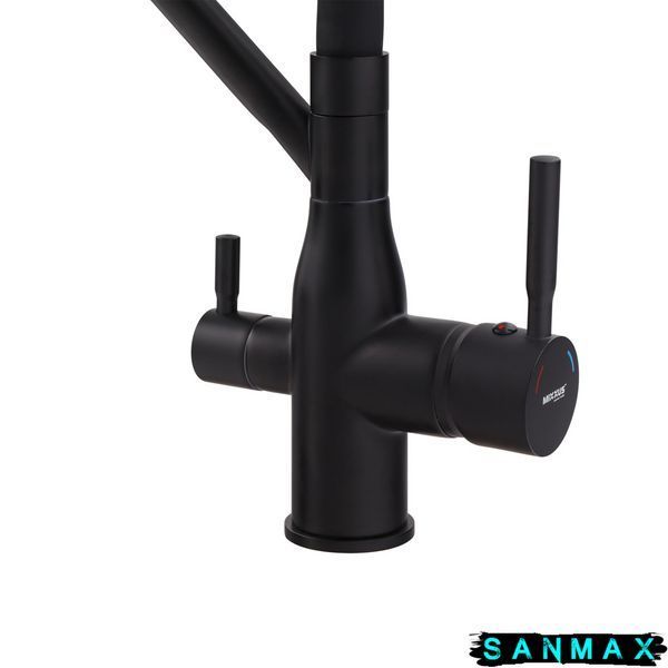 Змішувач для кухні Mixxus Premium Gravity 021 Чорний Refl.Чорний (MI6978) MI6978 фото