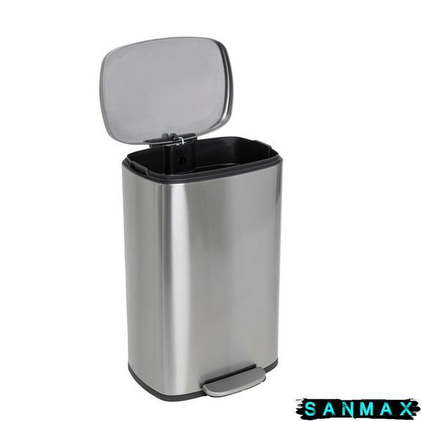Відро для сміття з плавним закриттям прямокутне Mixxus Bevel-TC0105 SS Color 5л колір наржавійка (MI7086) MI7086 фото