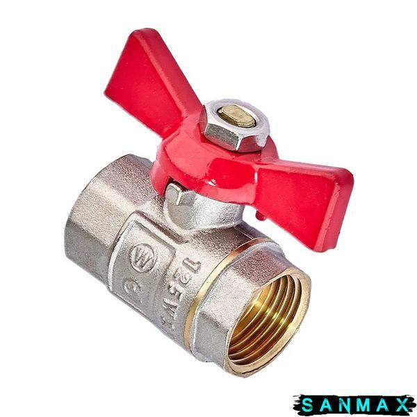 Кран кульовий 1/2 БГГ Вода Waterpro Червоний метелик (WP3290) WP3290 фото