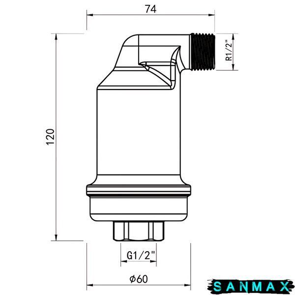 Повітровідвідник автоматичний Koer KR.1247-15 - 1/2"F латунь (KR5855) KR5855 фото