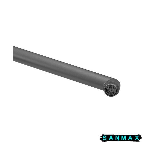 Змішувач для ванни Plamix Cezar-006 Euro Set Графіт, зі шлангом, лійкою та кронштейном (PM0691) PM0691 фото