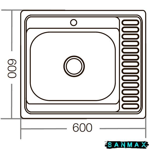 Мийка кухонна Zerix Z6060L-06-160E (Satin) (ZM0568) ZM0568 фото