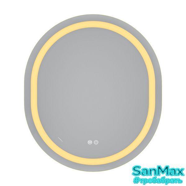 Дзеркало Mixxus Premium Ellipse MV05-80x70-Reverse (Led Touch, Anti-fog, димер (3-6,5kK)) (MP6643) MP6643 фото