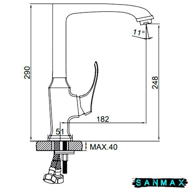 Змішувач для кухні (кол. бронза) Ledeme LM4042C (LL0647) LL0647 фото