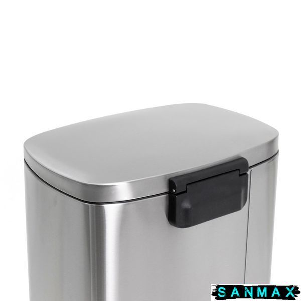 Відро для сміття з плавним закриттям прямокутне Mixxus Bevel-TC0105 SS Color 5л колір наржавійка (MI7086) MI7086 фото