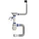 Сифон для кухні Mixxus SK-02-B 3 1/2"x40 з нерж.сіткою, відведенням для пральної машини, гнучким прямок. переливом (MI8195) MI8195 фото 1