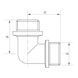 Кут хромований 1/2 зовнішня-зовнішня Koer KF.L06M.CHR (KF0130) KF0130 фото 3