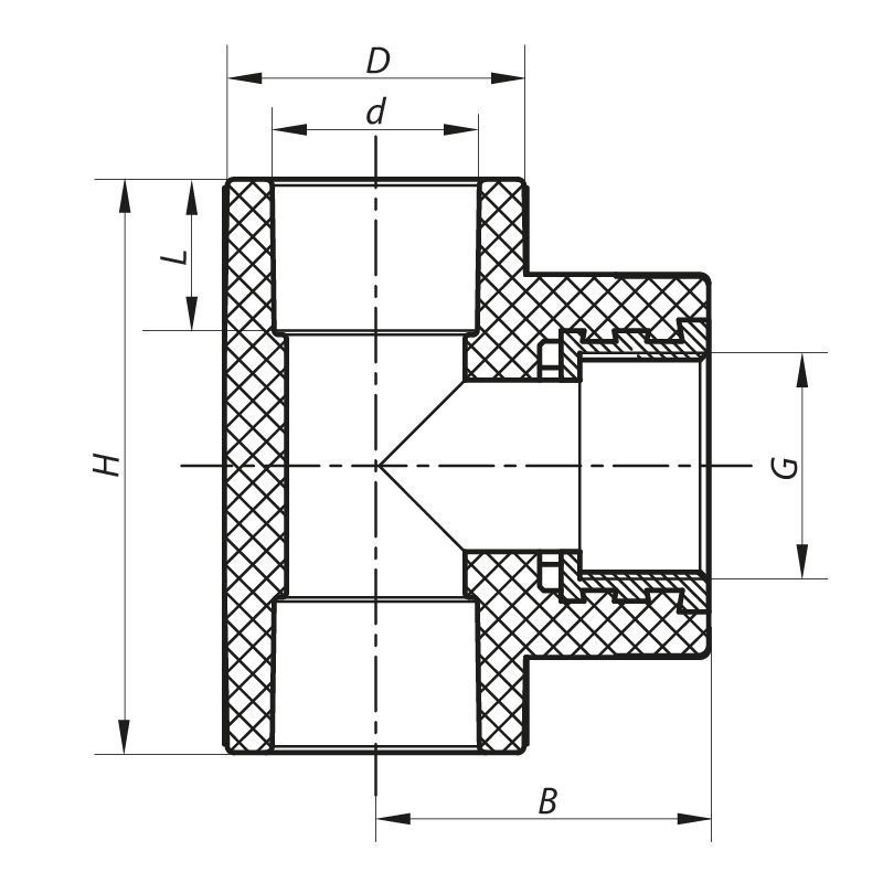 Трійник PPR ВР 32x3/4F Koer K0106.PRO 14/84 (KP0126) KP0126 фото