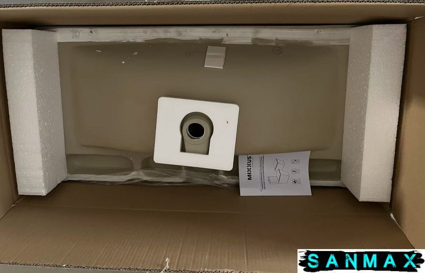 Умивальник накладний керамічний Mixxus Premium Style-1504 1000х480х190mm з отвором під змішувач та переливом (MP6501) MP6501 фото
