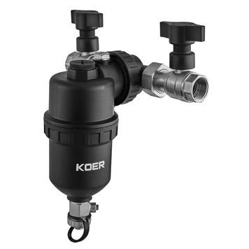 Сепаратор бруду Koer KR.1273 - 3/4" універсальний магнітний з кранами (PA-GF) (KR5678) KR5678 фото