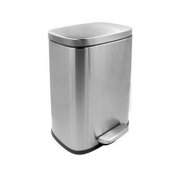 Відро для сміття з плавним закриттям прямокутне Mixxus Bevel-TC0112 SS Color 12л колір наржавійка (MI7087) MI7087 фото