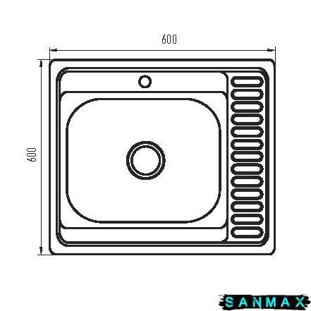 Мийка кухонна Zerix Z6060L-06-160Md (Micro Decor) (ZS0585) ZS0585 фото