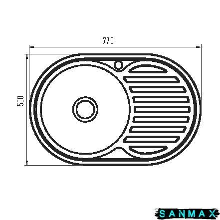 Мийка кухонна Zerix Z7750-06-180Md (Micro Decor) (ZS0564) ZS0564 фото