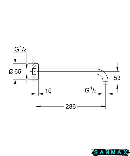 Набір для душу з верхнім душем Grohe Eurosmart UA33556003 (33556003+28576000+27541001) (UA33556003) UA33556003 фото