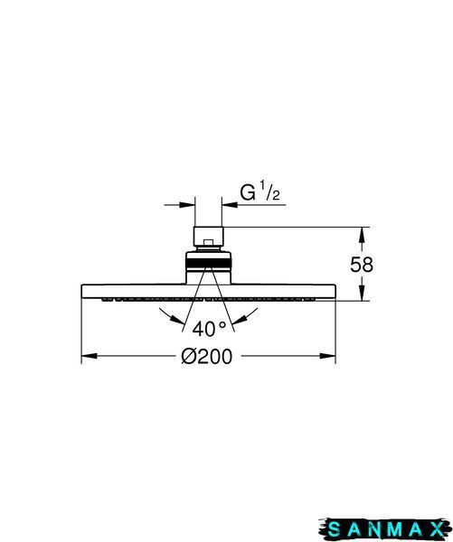Набір для душу з верхнім душем Grohe Eurosmart UA33556003 (33556003+28576000+27541001) (UA33556003) UA33556003 фото