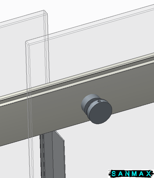 Двері в нішу Koer SR SD01-120x200-TR-07 прозоре скло Easy Clean 8мм, графіт (KR5378) KR5378 фото