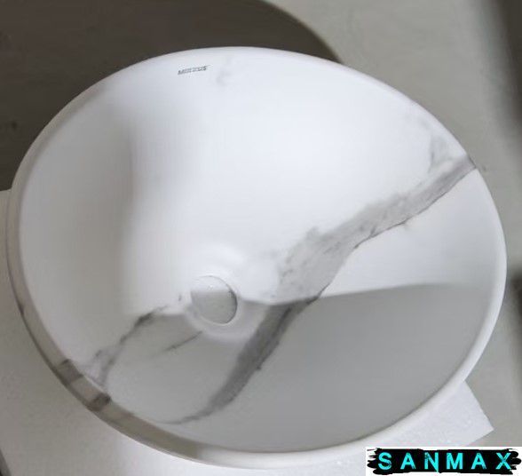 Раковина накладна Mixxus Premium Ellipse-0108 Marble 400х330х145mm (MP6526) MP6526 фото