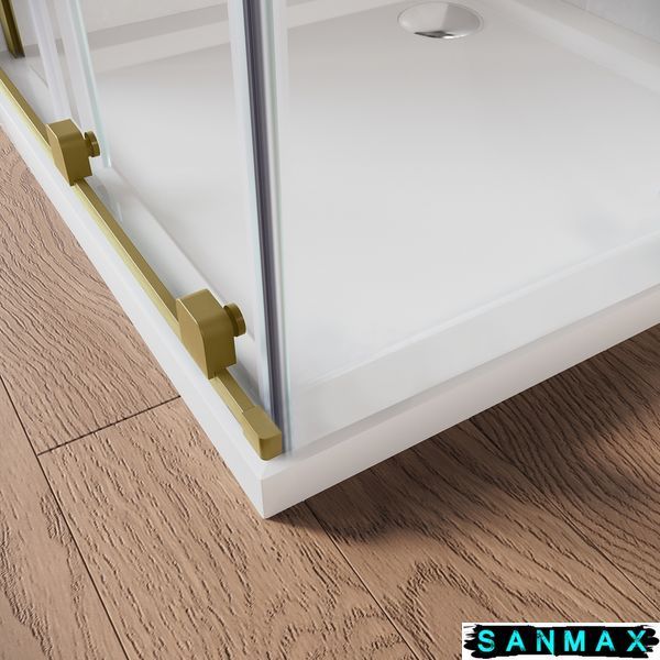 Двері у нішу Walk-In розсувні Koer SR SD07-120x200-R-TR-12 прозоре скло Easy Clean 8мм Матове золото (KR5774) KR5774 фото