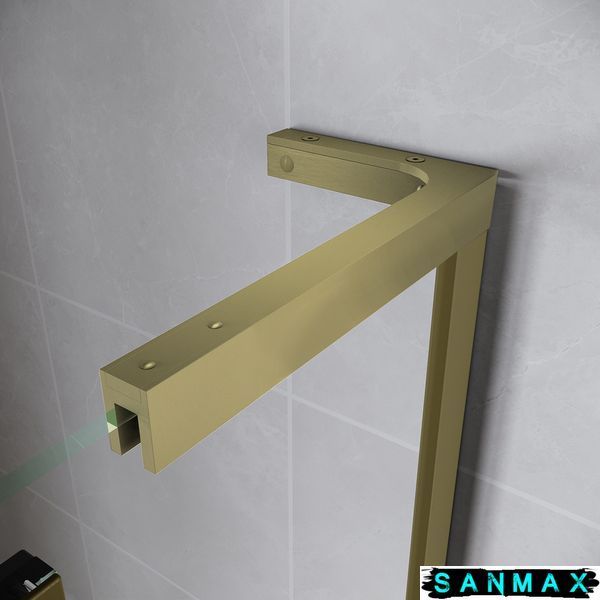 Двері у нішу Walk-In розсувні Koer SR SD07-120x200-R-TR-12 прозоре скло Easy Clean 8мм Матове золото (KR5774) KR5774 фото