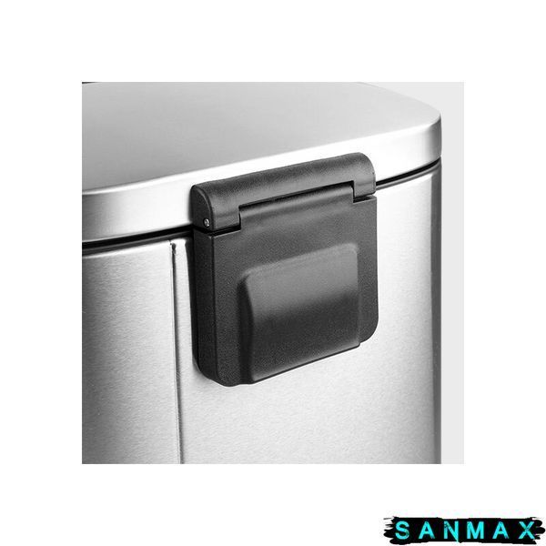 Відро для сміття з плавним закриттям прямокутне Mixxus Bevel-TC0112 SS Color 12л колір наржавійка (MI7087) MI7087 фото