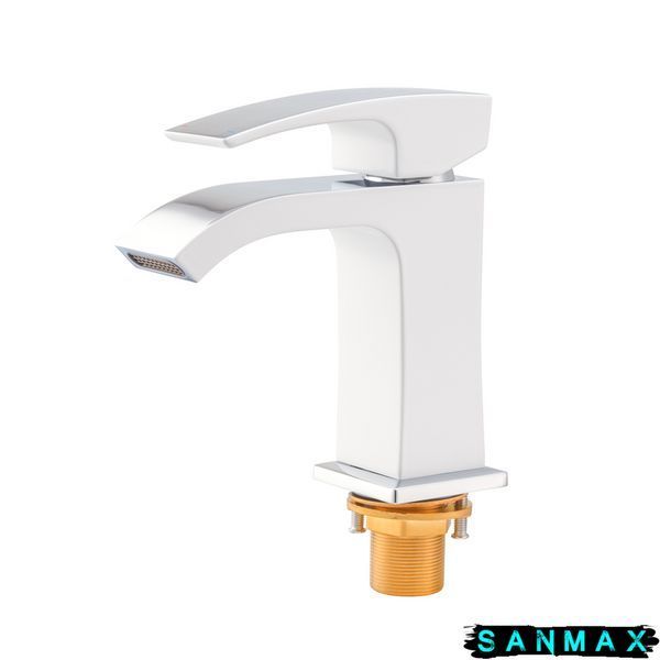 Змішувач для умивальника Koer KB-12007-04 Хром Білий (KR5151) KR5151 фото