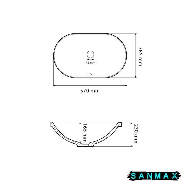 Умивальник врізний Vbi Mirandola Білий VBI-018007 фото