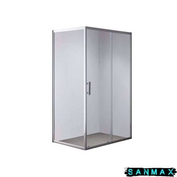 Душова кабіна без піддону Mixxus Hard SC01-120x80x185-TR Хром прозоре скло 5мм (MI6912) MI6912 фото
