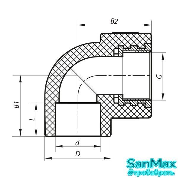 Кутник PPR ВР 25x1/2F Koer K0114.PRO 30/180 (KP0136) KP0136 фото