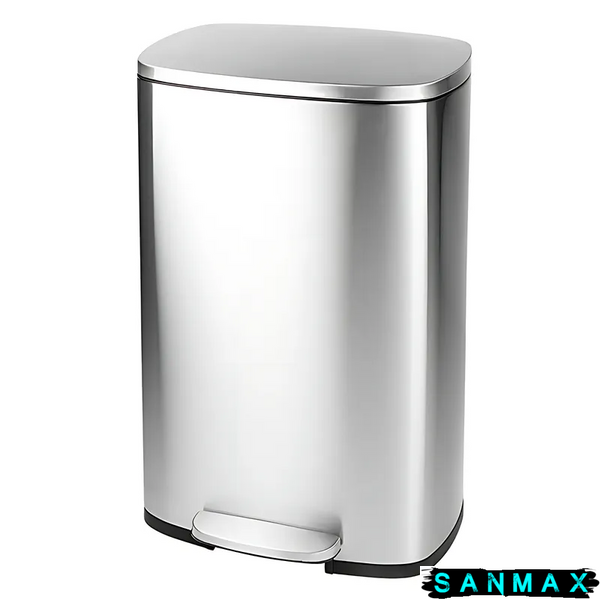 Відро для сміття з плавним закриттям прямокутне Mixxus Bevel-TC0112 SS Color 12л колір наржавійка (MI7087) MI7087 фото