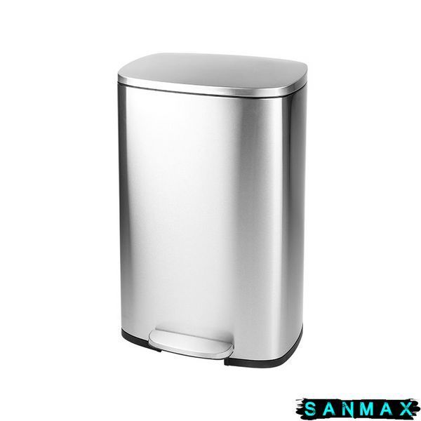 Відро для сміття з плавним закриттям прямокутне Mixxus Bevel-TC0112 SS Color 12л колір наржавійка (MI7087) MI7087 фото