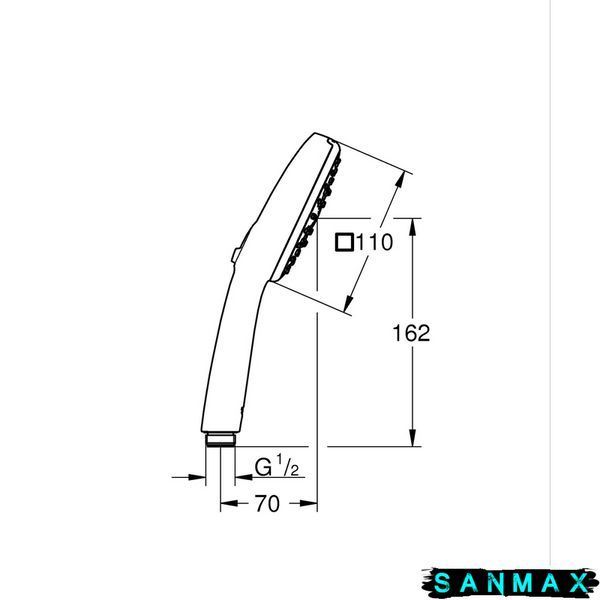 Лійка ручна для душу Grohe Tempesta Cube 110 3 режими (27574003) 27574003 фото