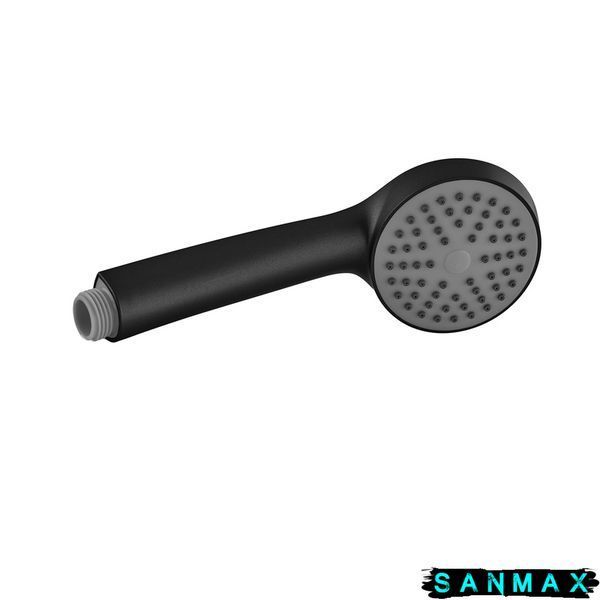 Змішувач для ванни Plamix Cezar-006 Euro Set Matte Чорний, зі шлангом, лійкою та кронштейном (PM0690) PM0690 фото
