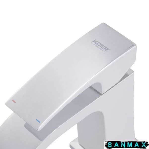 Змішувач для умивальника Koer KB-12007-04 Хром Білий (KR5151) KR5151 фото