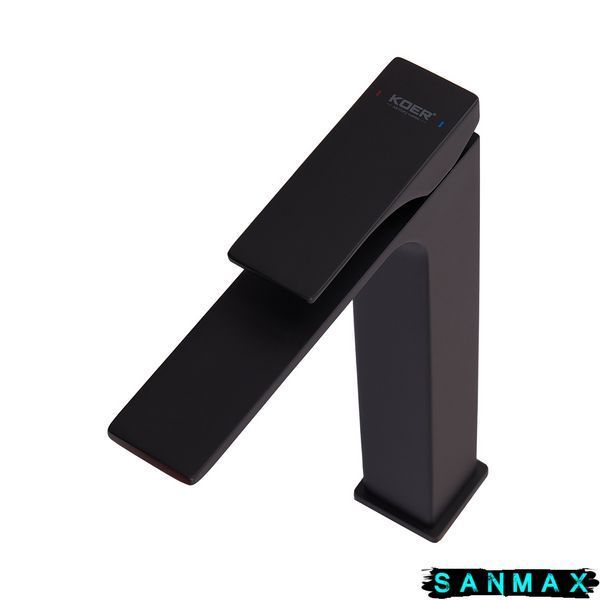 Змішувач для умивальника високий, чорний Koer KB-11010-05 (KR3483) KR3483 фото