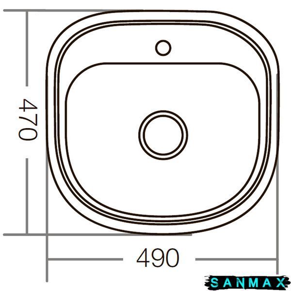 Мийка кухонна Zerix Z4947-08-180D (Decor) (ZM0560) ZM0560 фото