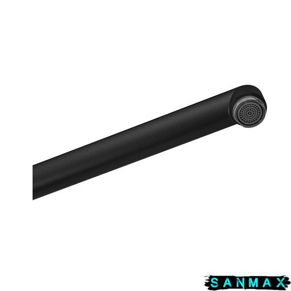 Змішувач для ванни Plamix Cezar-006 Euro Set Matte Чорний, зі шлангом, лійкою та кронштейном (PM0690) PM0690 фото