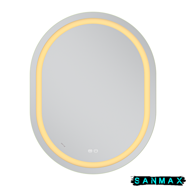 Дзеркало Mixxus Premium Ellipse MV05-90x70-Reverse (Led Touch, Anti-fog, димер (3-6,5kK)) (MP6644) MP6644 фото