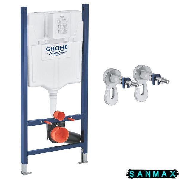Інсталяційний комплект пневмо Grohe Set Унітаз Ellise-0305-T3 + Інсталяція UA388400WG + панель 38732000 (388400WGELLIPS0305T3) 388400WGELLIPS0305T3 фото