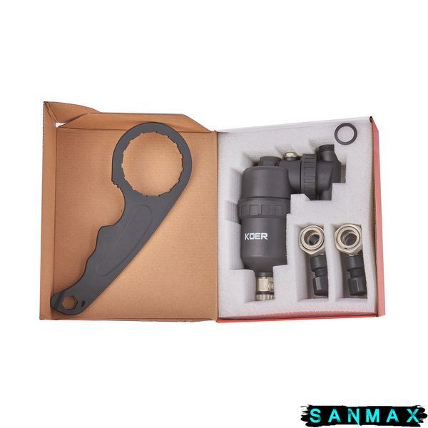 Сепаратор бруду Koer KR.1273 - 3/4" універсальний магнітний з кранами (PA-GF) (KR5678) KR5678 фото