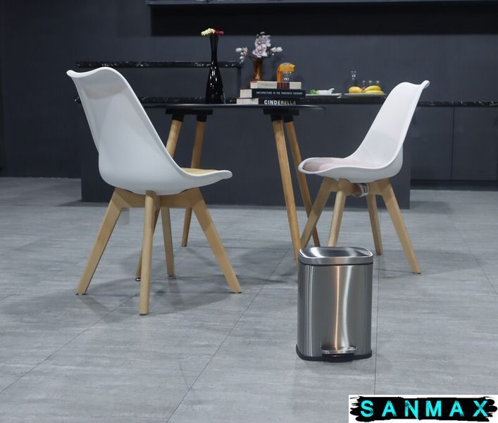Відро для сміття з плавним закриттям прямокутне Mixxus Bevel-TC0112 SS Color 12л колір наржавійка (MI7087) MI7087 фото